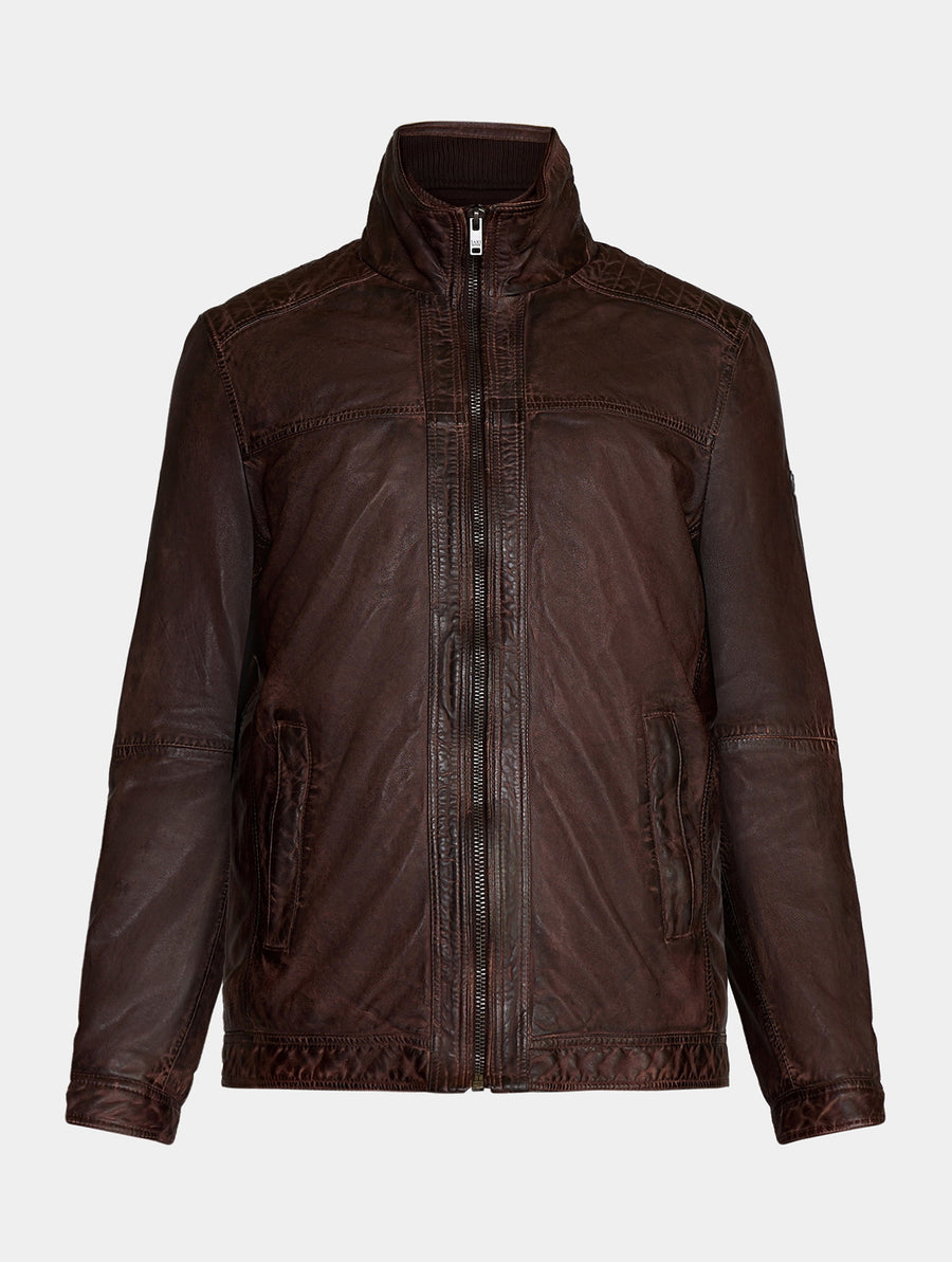 Saki Jonas Jacket Classic Parka BruinLerenjas