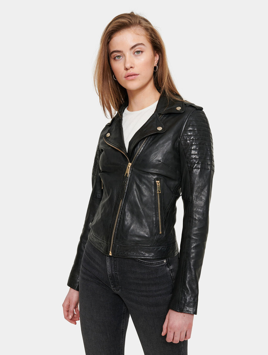 Rockandblue Cinnamon Biker Zwart Lerenjas