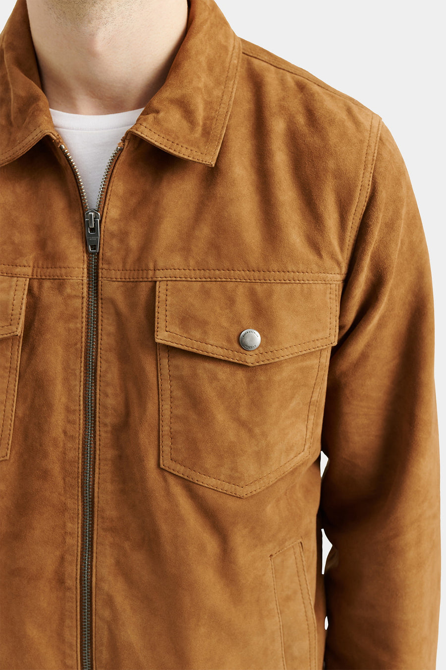 Rockandblue Ze Suede Shirt Cognac Lerenjas