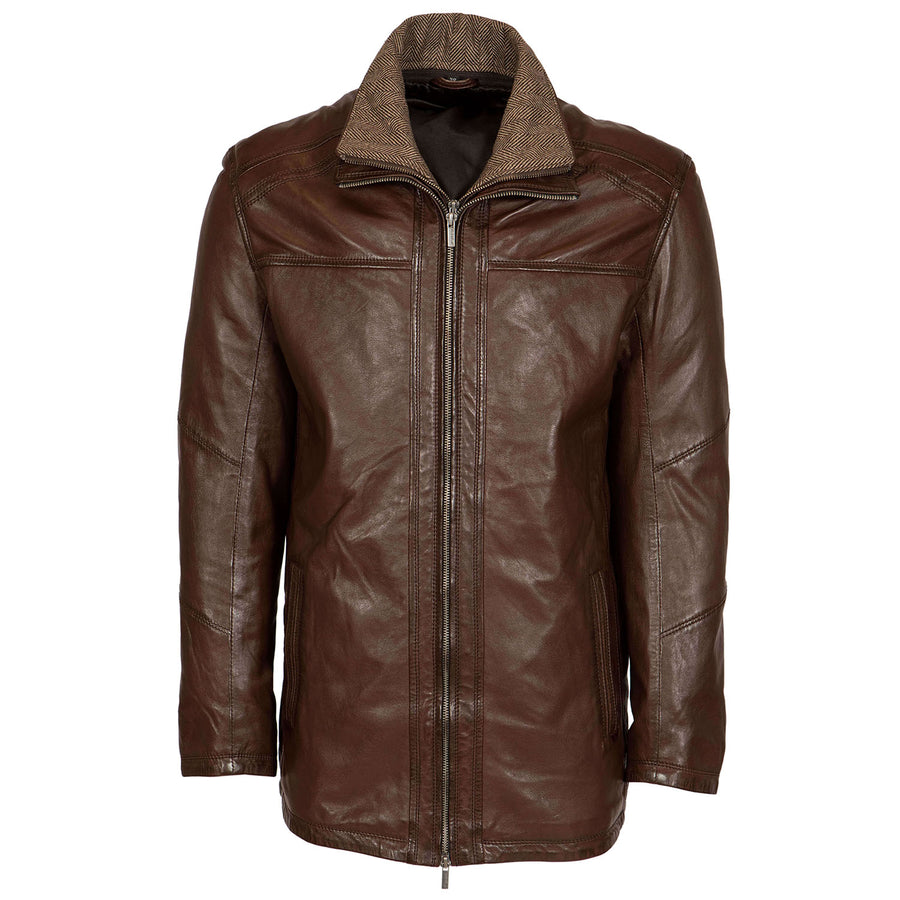 Carlo Sacchi T-Parka Classic Bruin Lerenjas