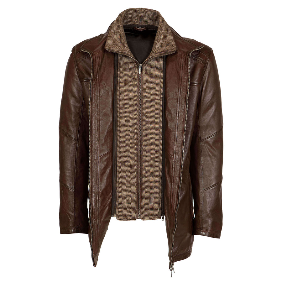 Carlo Sacchi T-Parka Classic Bruin Lerenjas