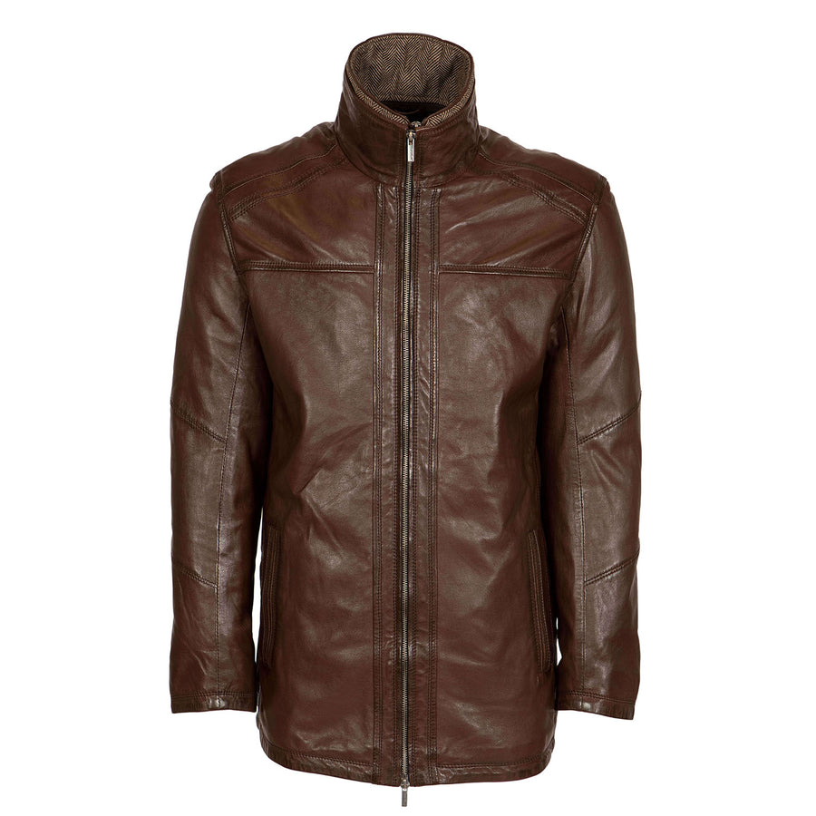 Carlo Sacchi T-Parka Classic Bruin Lerenjas