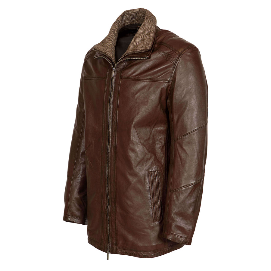 Carlo Sacchi T-Parka Classic Bruin Lerenjas