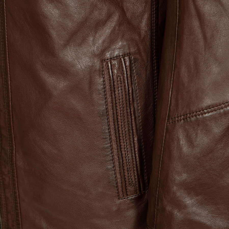 Carlo Sacchi T-Parka Classic Bruin Lerenjas