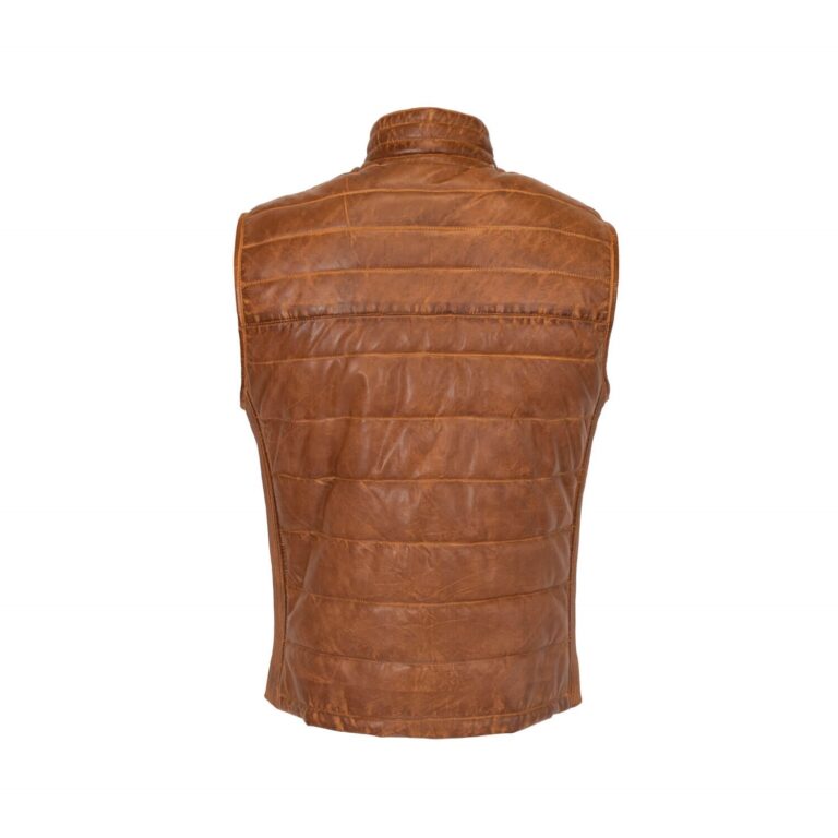 Carlo Sacchi Cognac Leder Bodywarmer