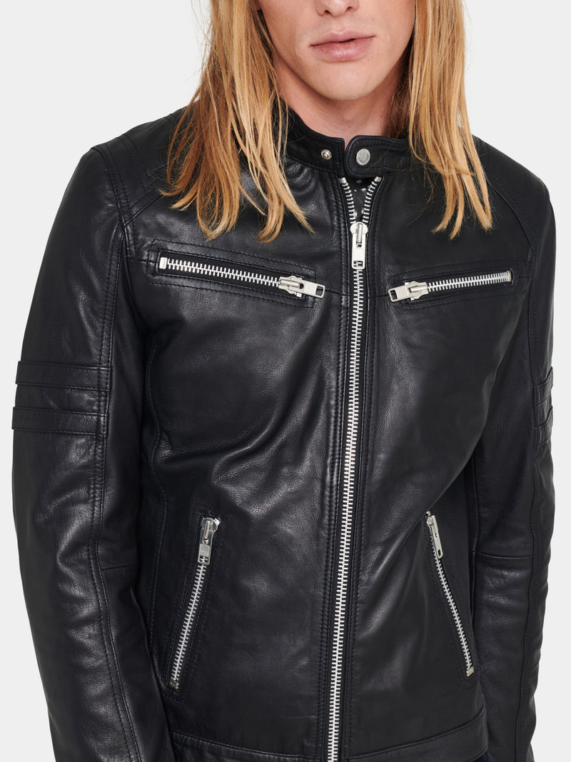 Mission Biker Zwart Lerenjas