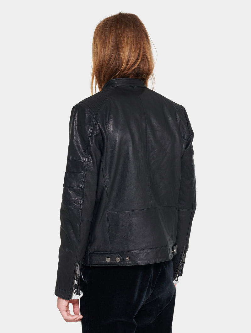 Rock Biker Zwart Lerenjas
