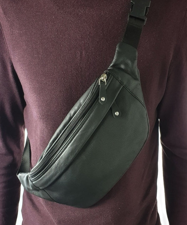 Leren heuptas XL