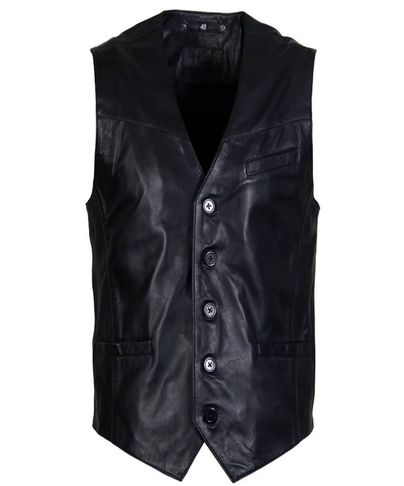 9914 Classic Zwart Lerenvest