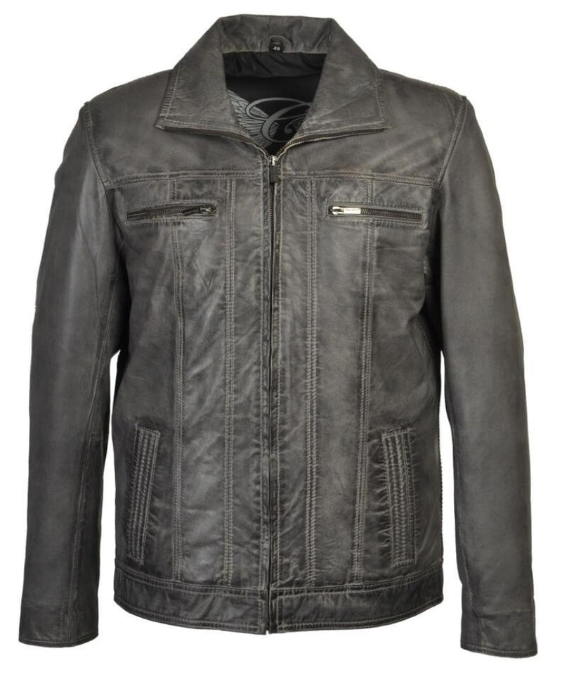 DA004 Classic Grijs Lerenjas