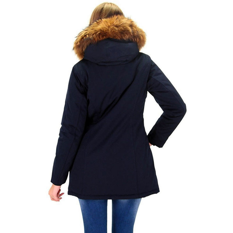 Attentif Parka met Bontkraag Blauw
