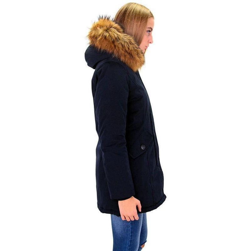 Attentif Parka met Bontkraag Blauw