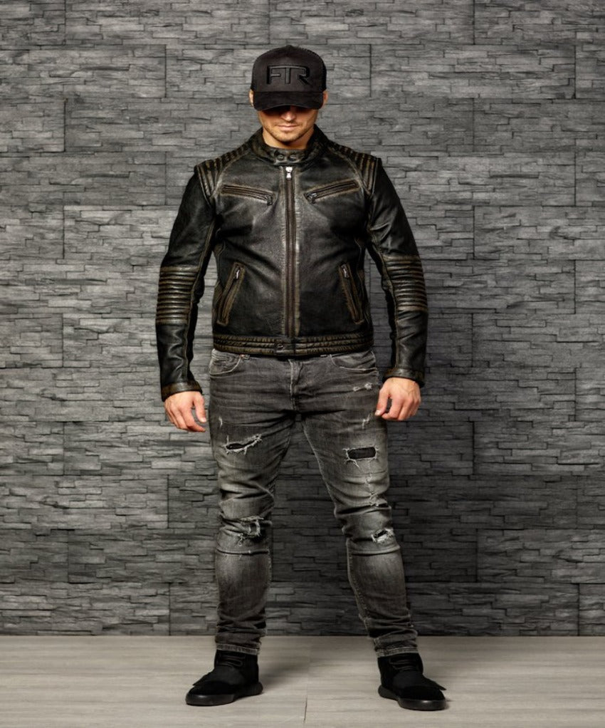 Froccella E151 Biker Zwart Lerenjas