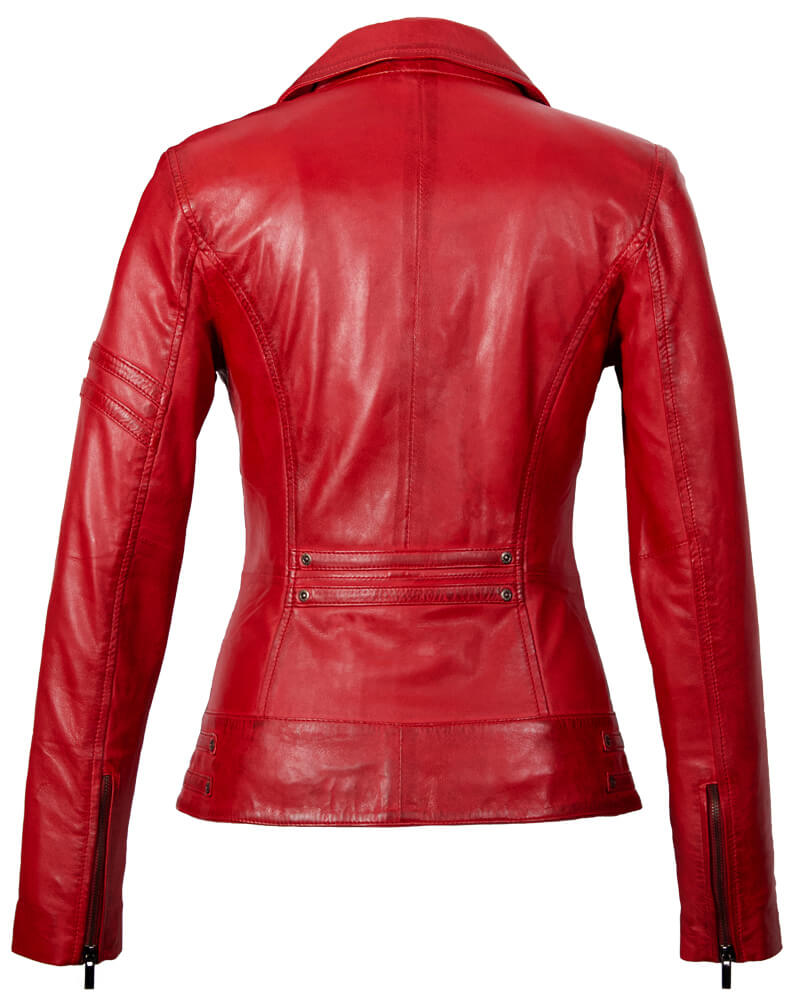Jane Biker Perfecto Rood Lerenjas