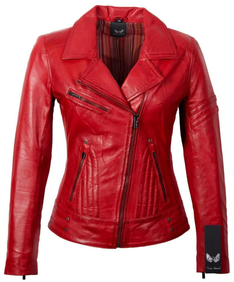 Jane Biker Perfecto Rood Lerenjas