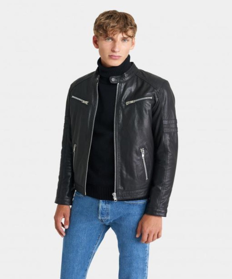Mission Biker Zwart Lerenjas