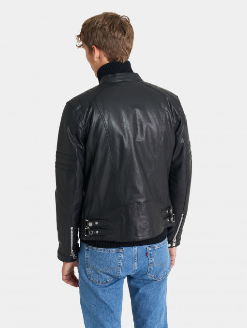 Mission Biker Zwart Lerenjas