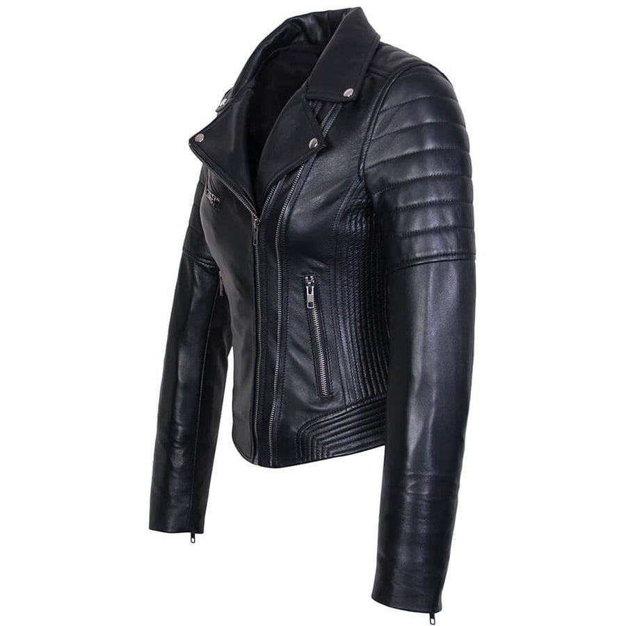 Carlo Sacchi Perfecto Basic Biker Zwart Lerenjas