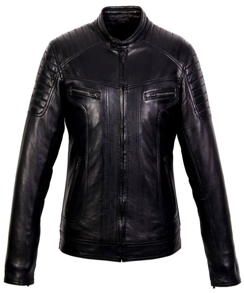 Ryan Biker Zwart Lerenjas
