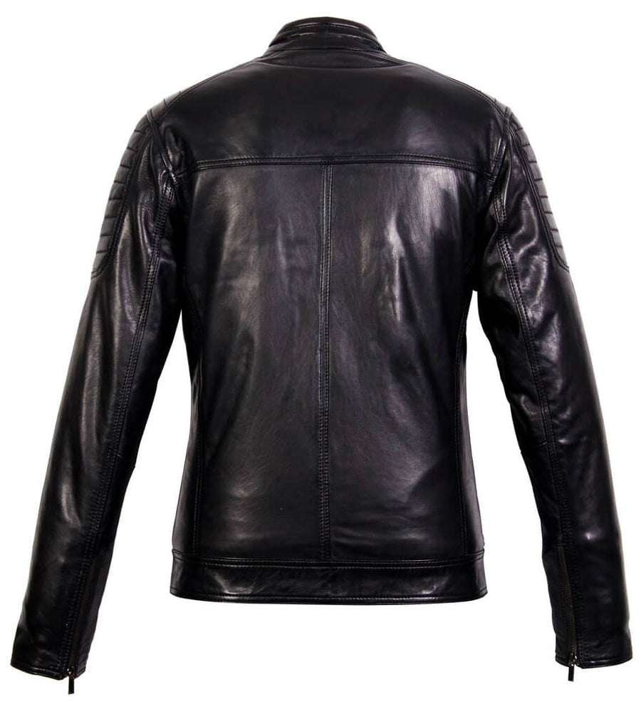 Ryan Biker Zwart Lerenjas