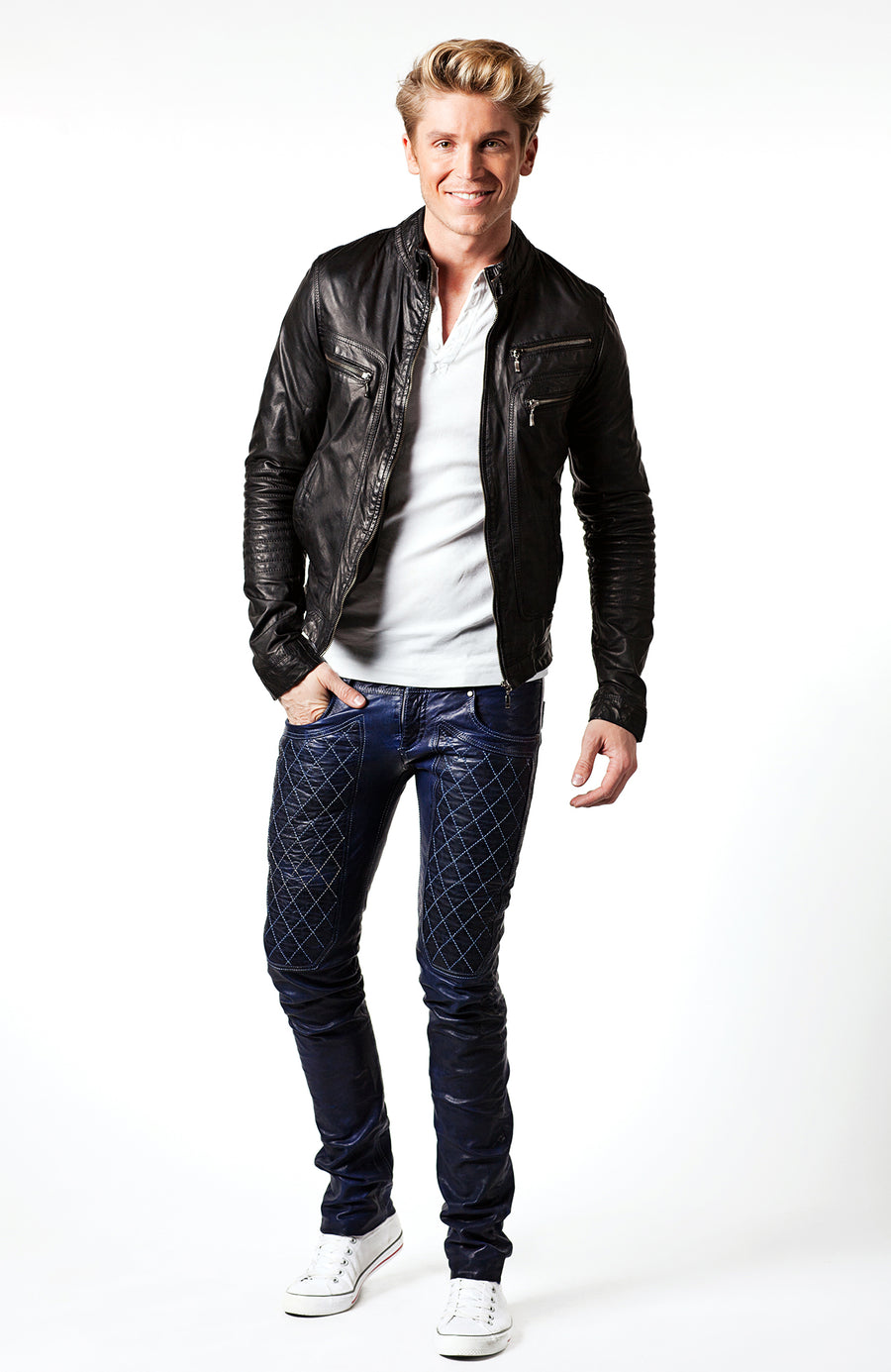 Froccella Willem Biker Zwart Lerenjas
