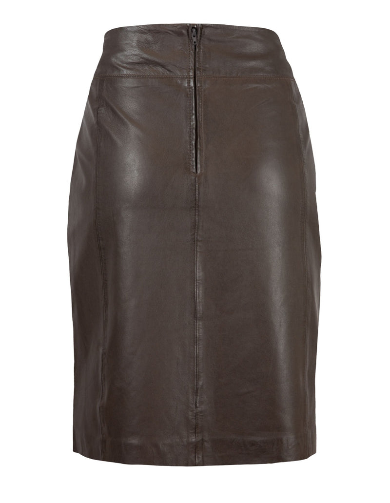 Dania Skirt Bruin Lerenrok