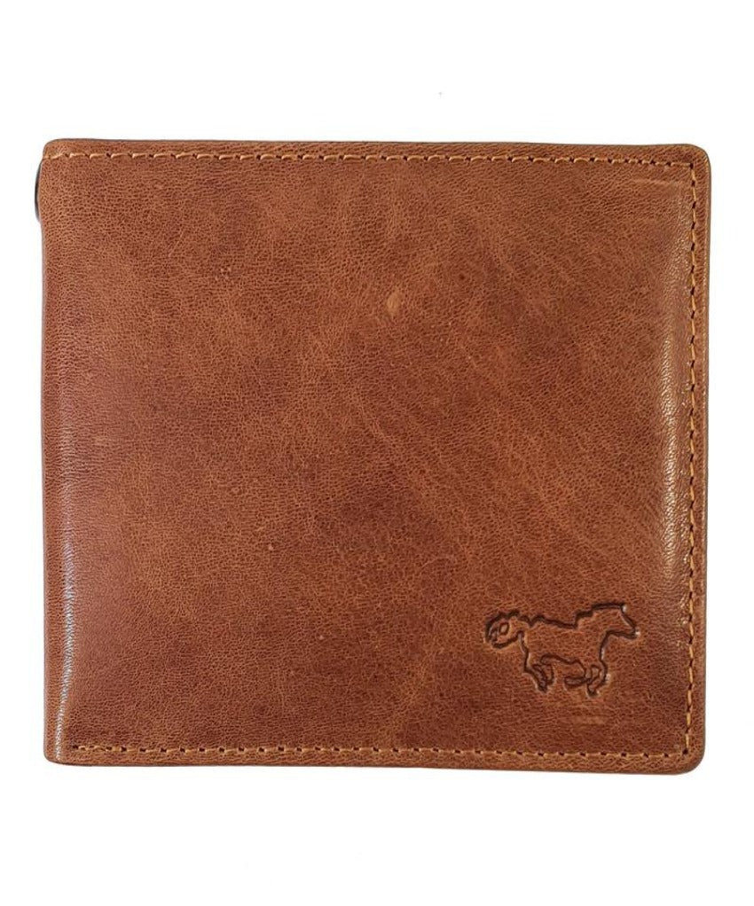 Compacte leren portemonnee Billfold Cognac